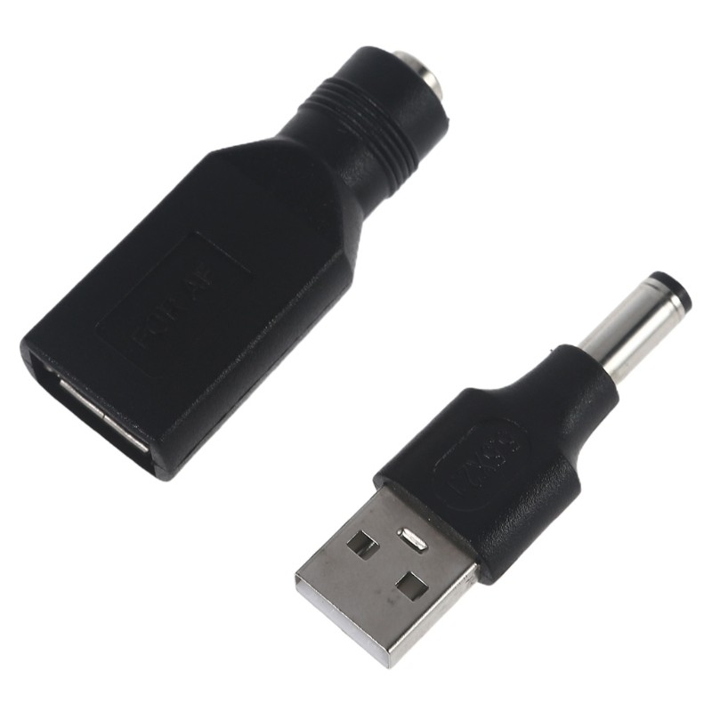 USB Male to 5.5x2.1mm Male + USB Female to 5.5x2.1mm Female Connector Convertor gallery