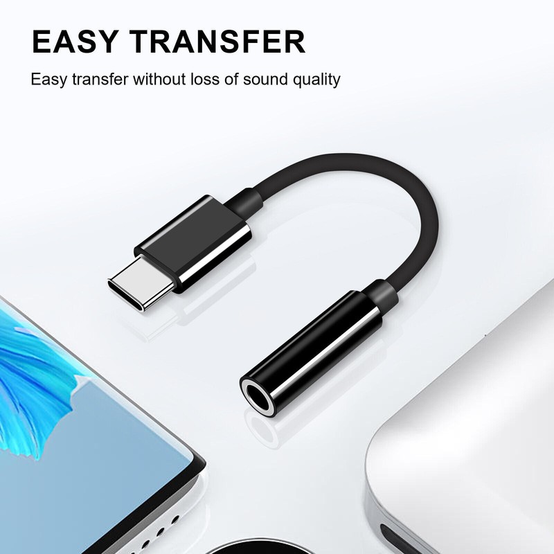 USB-C Type C Adapter Port to 3.5MM Aux Audio Jack Earphone Headphone Cable USB gallery