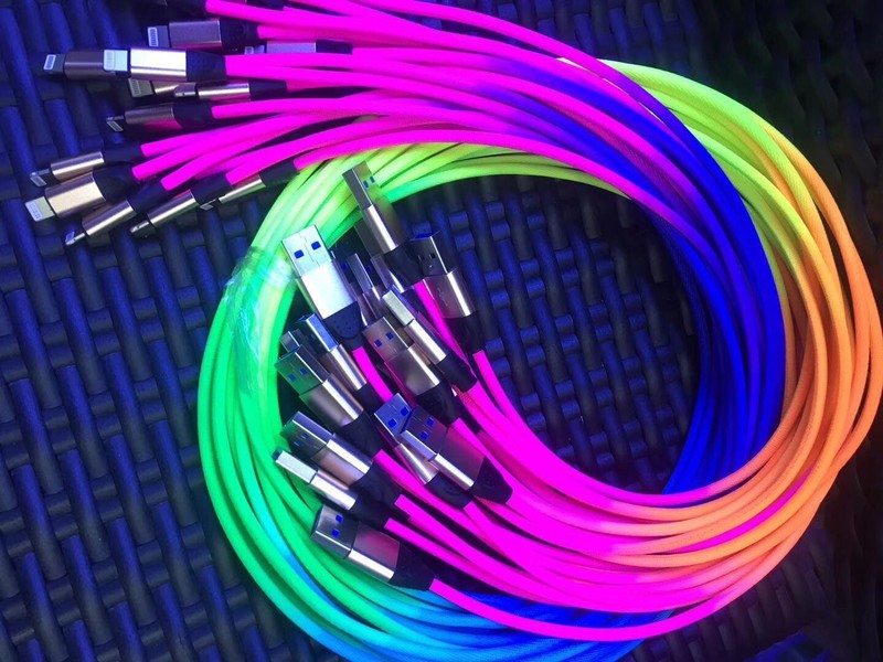 3 FT Rainbow Micro CHARGING CABLE FAST CHARGER FOR SAMSUNG NOTE S4 S5 S6 S7 EDGE