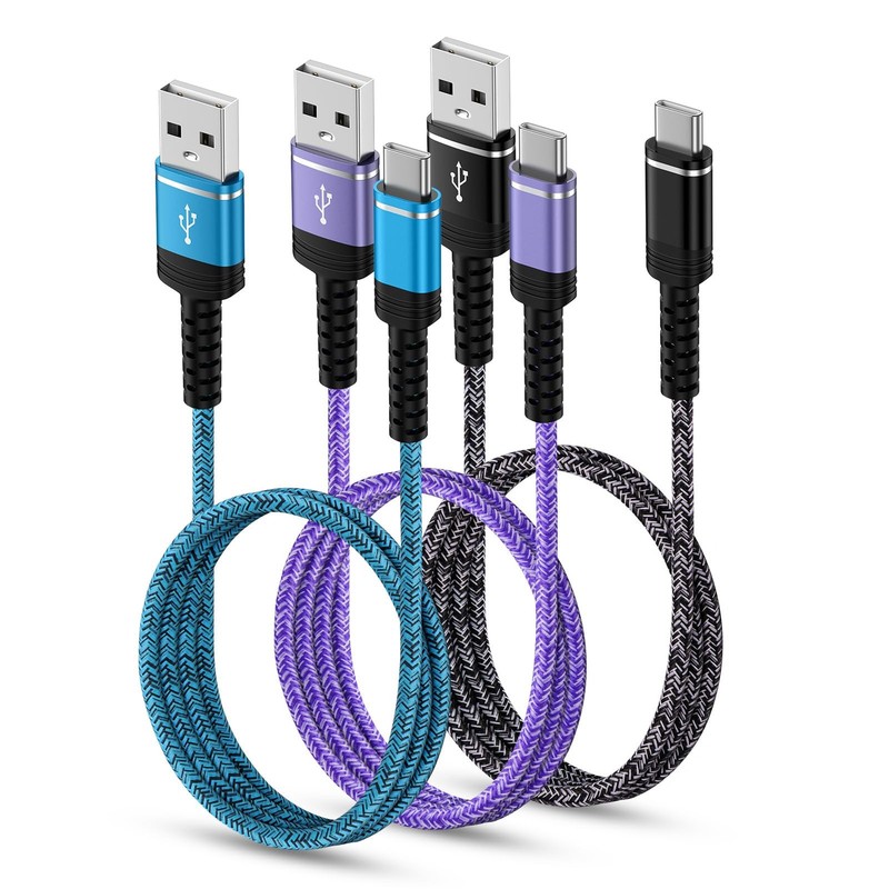 USB Charger Cable Fast Charging 3 Pack 3ft for Samsung Galaxy Z Flip 7 FE 6 5…