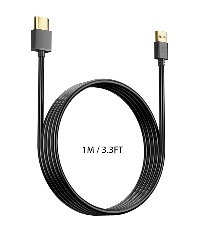 USB to HDMI Cord Cable, (1M / 3.3FT) USB 2.0 Male to Male Charger Cable Adapter, gallery