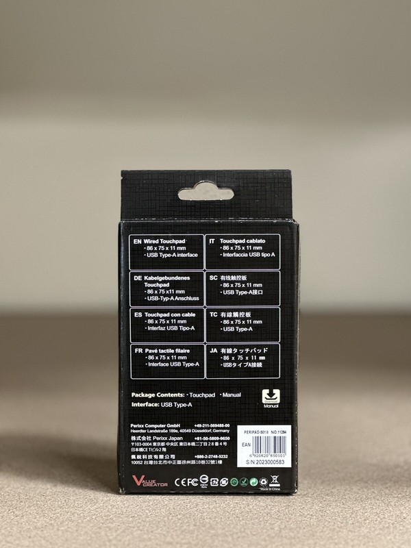 Perixx PERIPAD-501 II Professional Wired USB Touchpad Black gallery