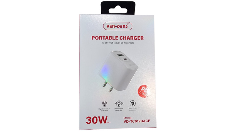 30W USB-C + USB-A Fast Wall Charger PD QC3.0 Power Adapter iPhone Samsung