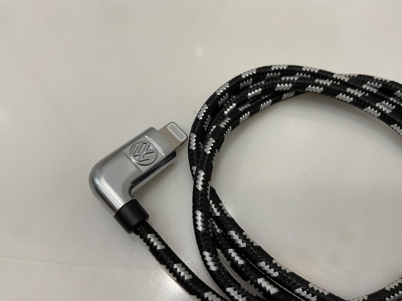 VW USB-C to LIGHTNING Braided Charging Cable - 29” long BLACK MFi CertifiedR57 gallery