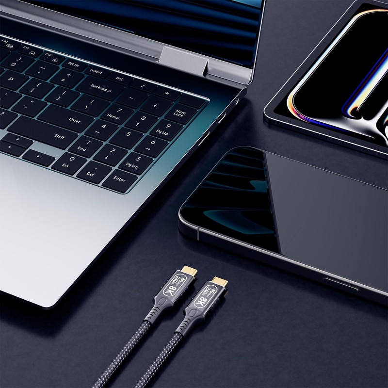 3.3ft 1M USB C to C Cable Thunderbolt 4 3 USB4 40Gbps 240W 8K Video Monitor gallery