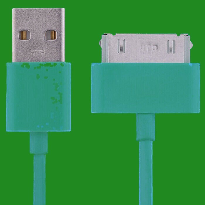 1m Blue 30 Pin Dock Male USB Sync & Charge Cable MFI Certified for iPhone iPad