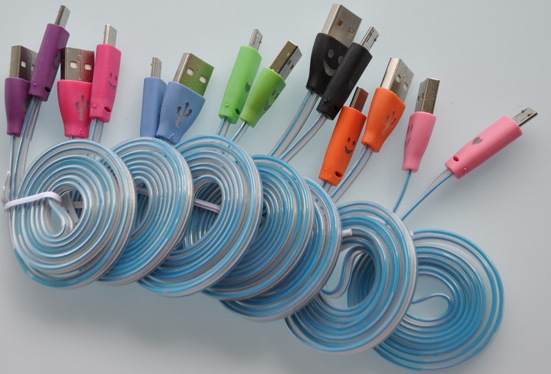 50 Lot LED LIGHT CHANGE 3ft data sync charger cables FOR Samsung Galaxy s6 s7 LG gallery