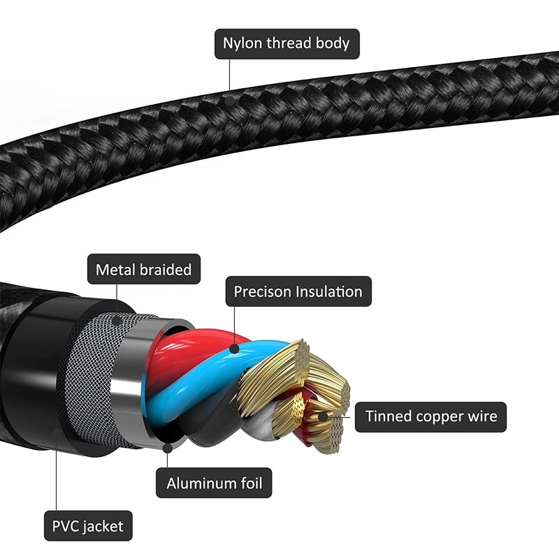 6 inch Short iPhone Charging Cable, 3Pack 0.5ft USB to 0.5 Feet, Black gallery
