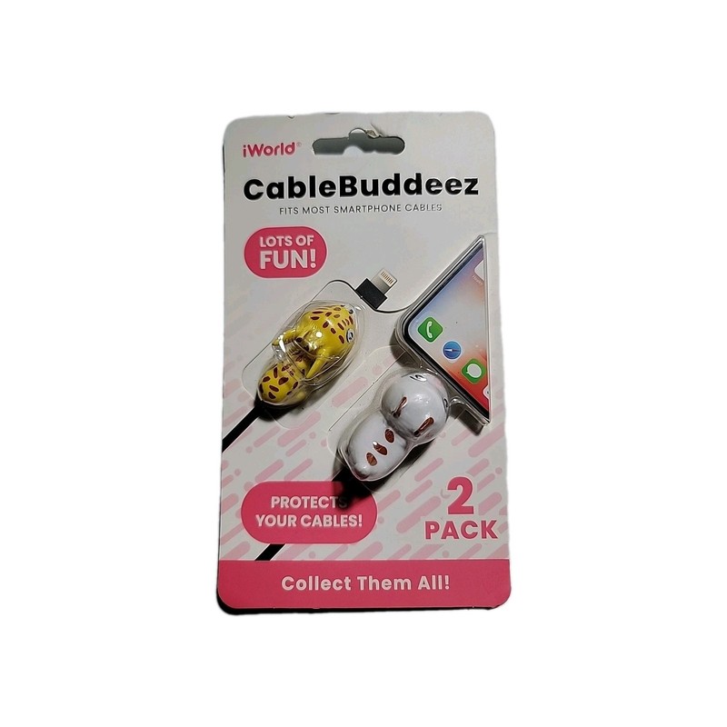iWorld Cable Buddeez Phone Cord/Cable Protectors 2 Pack