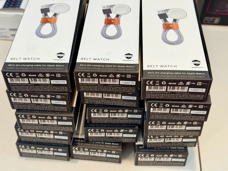 LOT of 10 – Native Union 4ft MFi USB-A Belt Apple Watch Charging Cables – NEW
