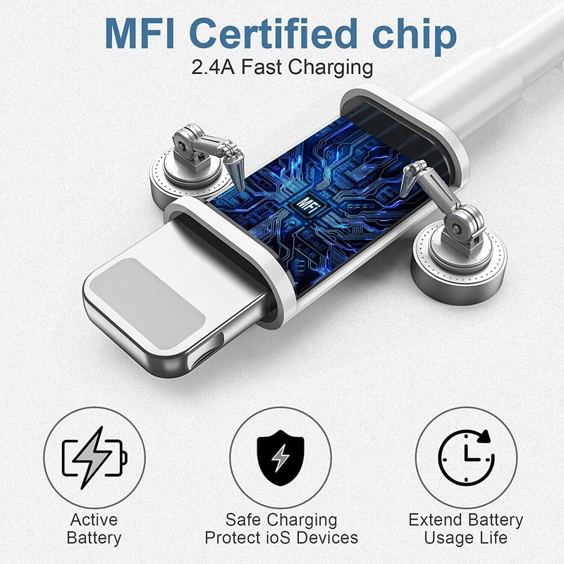 1/3Pcs USB Data Fast Charger Cable Cord For Apple iPhone 6 7 8 X 11 12 13 14 lot gallery
