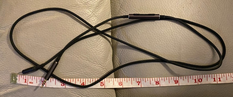Headphone Cable With Mic iPhone Type Connector to 2.5mm Aux Cord 48" long #1 gallery