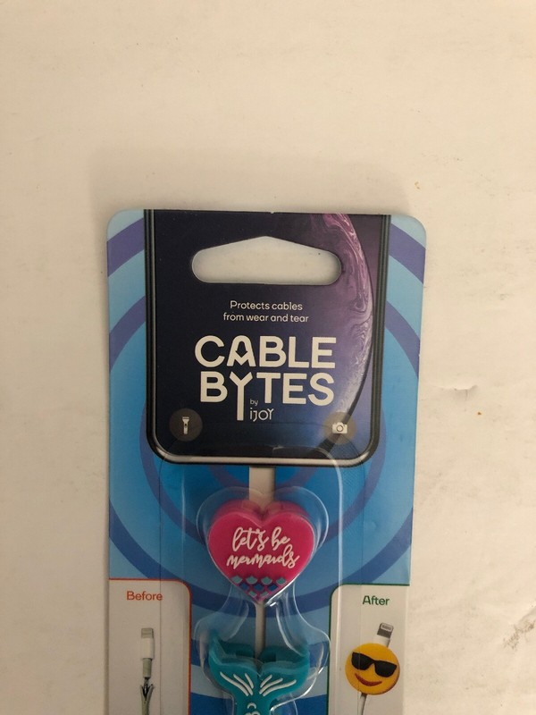 Cable Bytes 2 Pack(Fish & Heart)Protects Cables From Wear & Tear-RARE-SHIPS N24H gallery