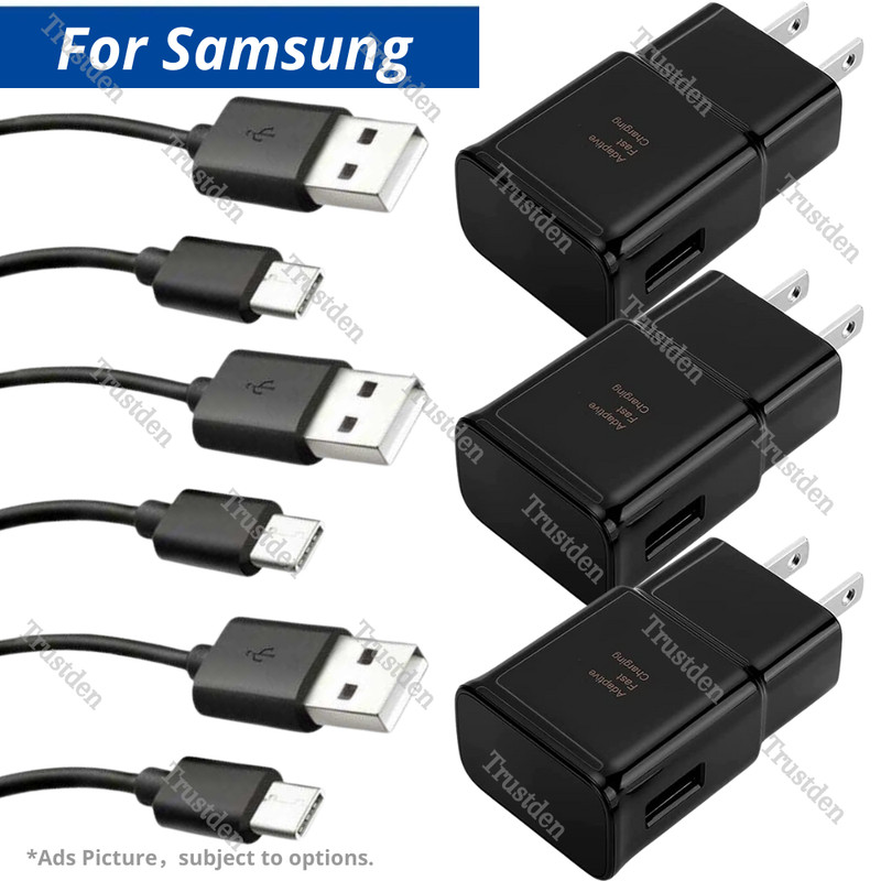 For Android Samsung A50 51 52 53 Adaptive USB Fast Charger Adapter Type C Cable