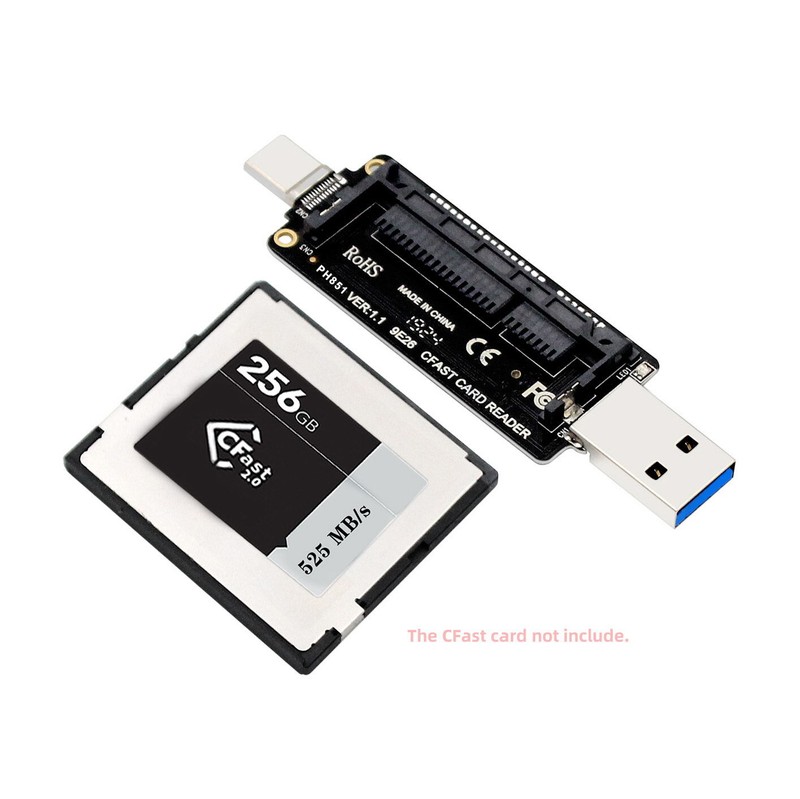 CABLECY CFast Card Reader USB-C USB3.0 for Desktop Laptop Type-C to CFast 2.0 gallery