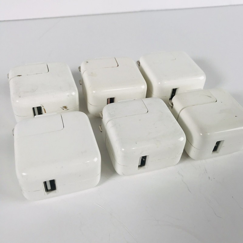 Lot of 6 Genuine 10W Apple USB Power Adapter A1357 Used Tested Working gallery