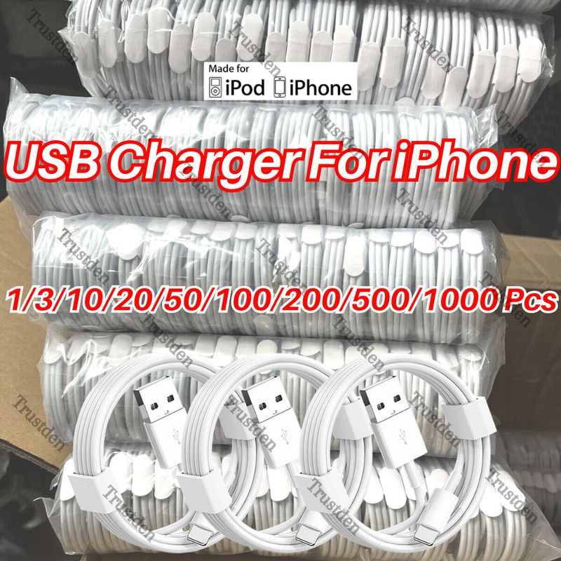 For Apple iPhone 6 7 8 X XR 11 12 13 14 Pro Max USB Charger Cable Data Cord Lot