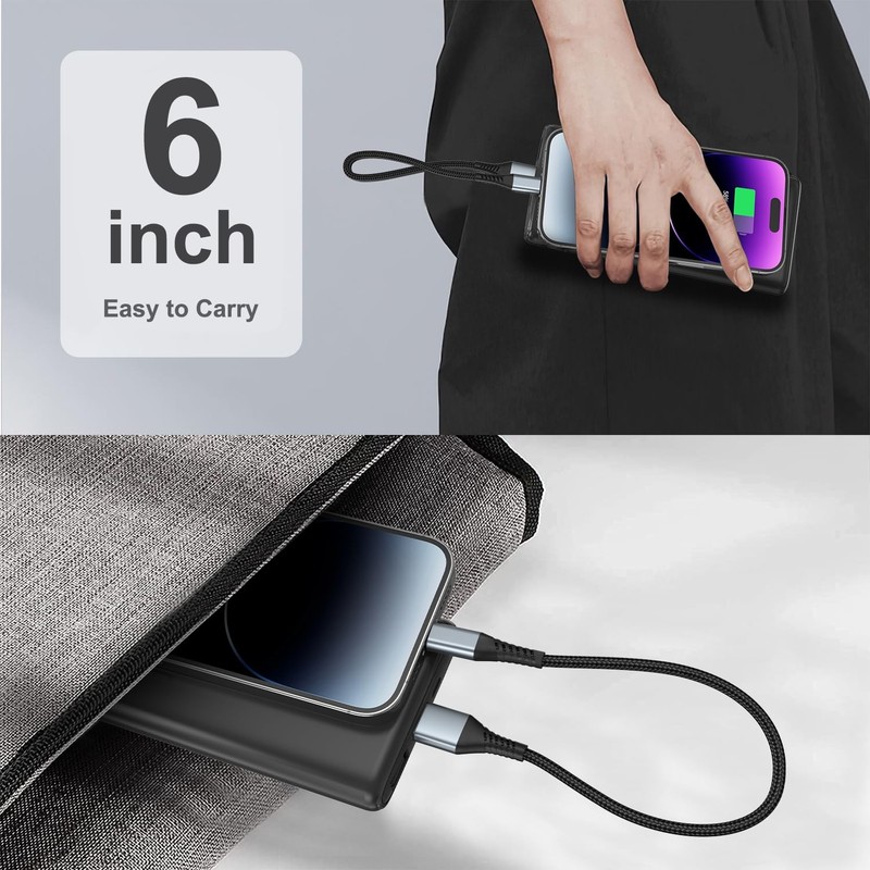 6 inch USB C to USB C Cable, 0.5ft 3Pack Short USB Type C Charger Cable PD Fa... gallery
