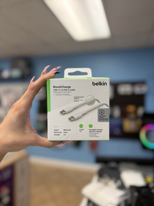 Belkin Boost Charge USB-C Durable Braided Cable White 6.6 Ft gallery