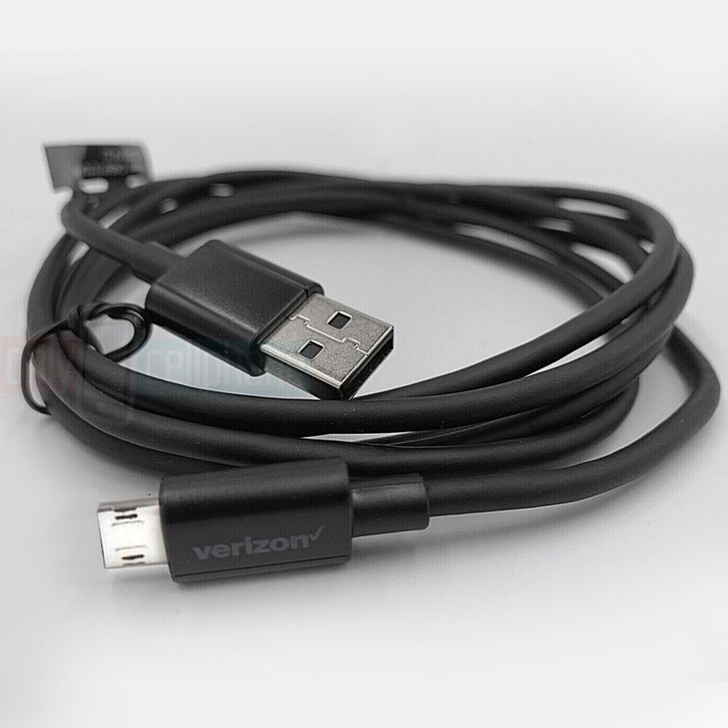 Original Verizon Black 6FT micro-USB Charge Data Cable w/LED for Galaxy S7/S6/S4 gallery
