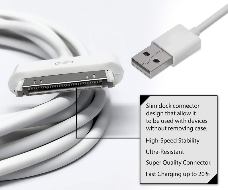 2pcs For Apple iPod Classic 80GB 120GB 160GB Charger USB Data Cable 2M gallery