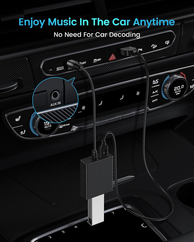 USB to Aux Audio Adapter, 3.5Mm Male to USB Female Adapter for Playing Music wit gallery