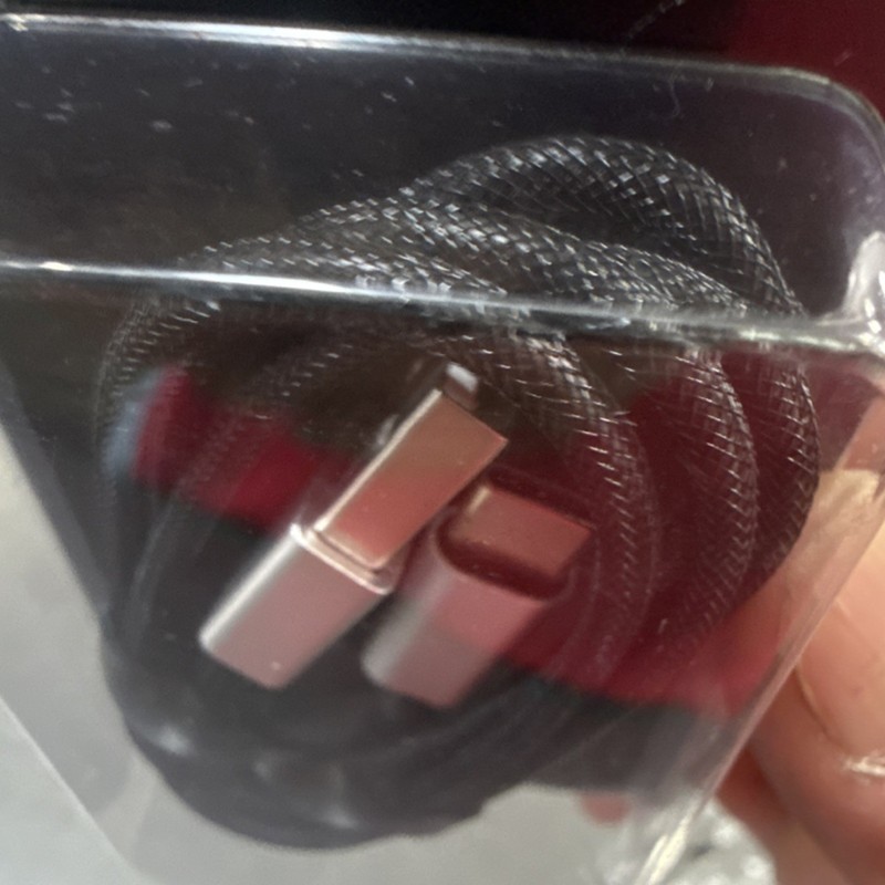 PowerXcel USB-C to USB-A 3ft Braided Nylon Cable Black for Samsung Google gallery