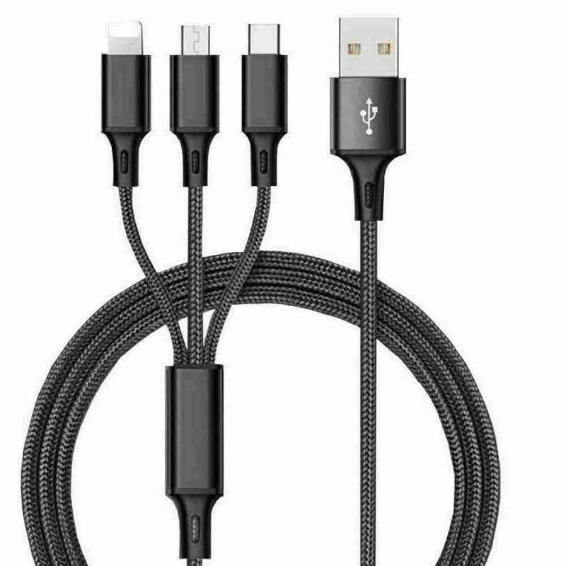 3in1 Fast USB Charging Cable Universal Multi Function CellPhone Charger Cord Lot gallery