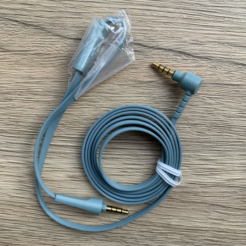 Replacement Headphone Cable with Mic Blue/Black/Red for Sony H600A gallery