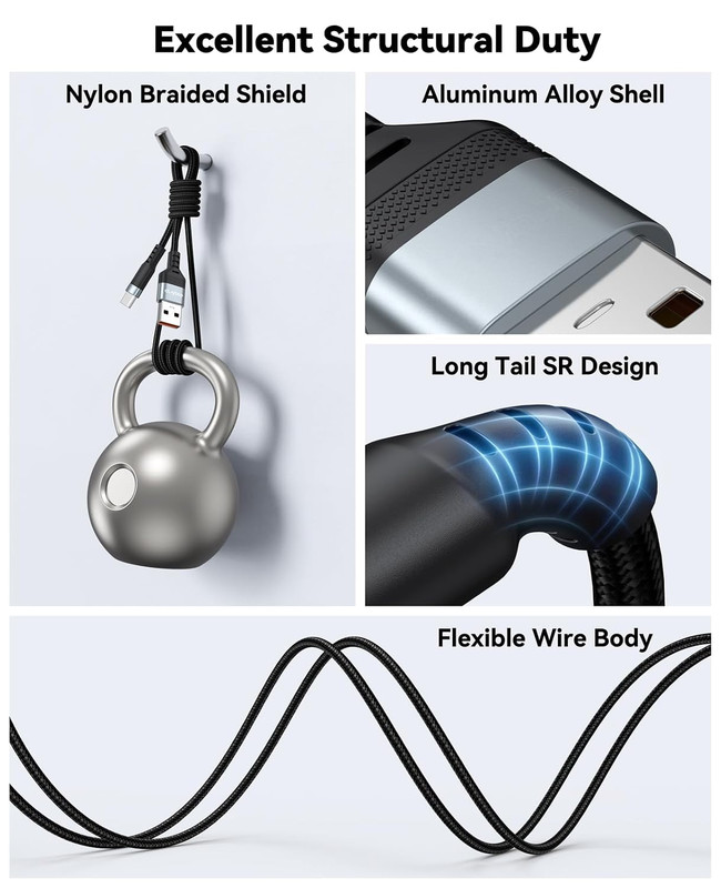20 FT USB C Cable Long, 18W Fast Charging USB a 2.0 to USB-C Charge Cord 20 gallery