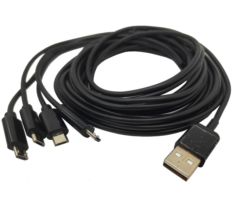 4 in 1 Multi Charging Cable – USB 2.0 A to Four Micro USB Splitter Cable Data…