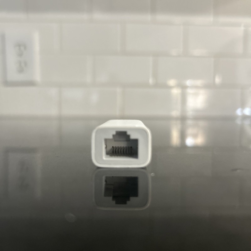 Apple Thunderbolt to Ethernet (RJ-45) Adapter A1433 for MacBook White gallery