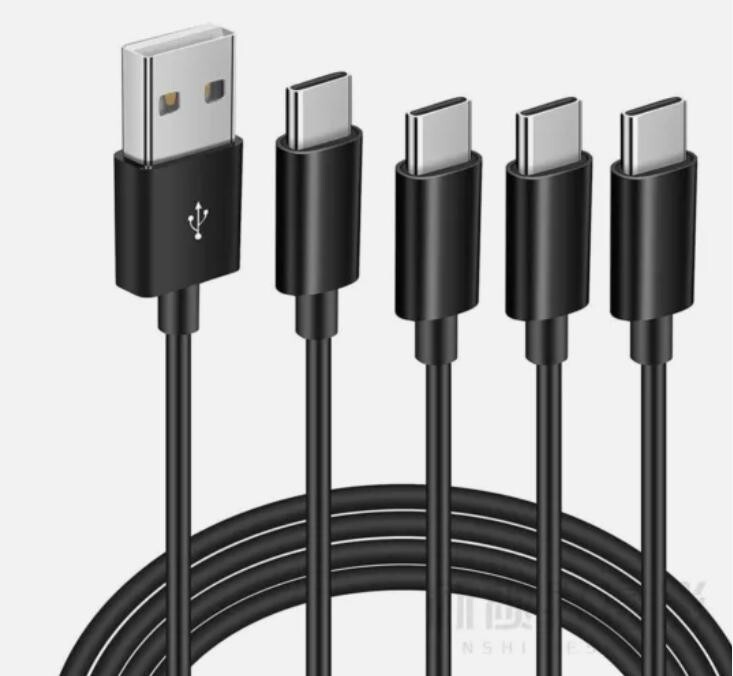 50CM USB Type-C Cable 4 in 1 Fast Charging, USB-A to USB C Charging Cable