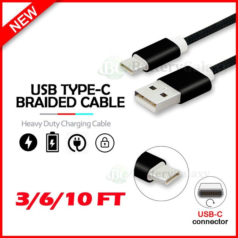 1-100 LOT 3FT 6FT 10' FAST Charger USB C Cable For Samsung Galaxy S25/S25+/Ultra