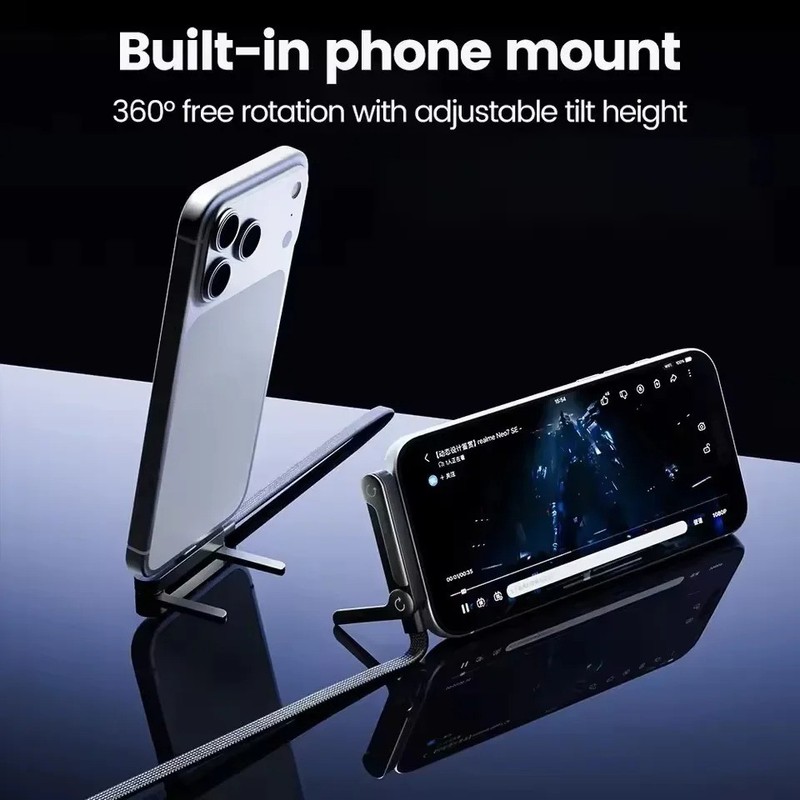 2-in-1 Invisible Holder Charger Cable–240W Fast Charging Cord with Phone Stand gallery