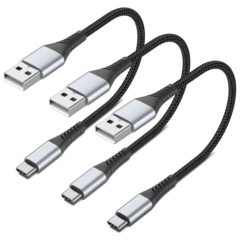 Short USB C Cable 1FT, 3-Pack USB A to USB C Cord 1 Foot USB C Charger Cable gallery