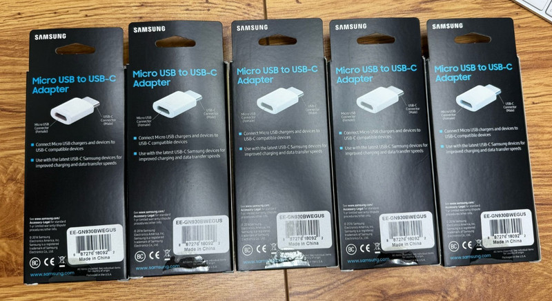 5 PACK!! Original Samsung USB OTG Connector Micro USB to USB-C Converter Adapter gallery