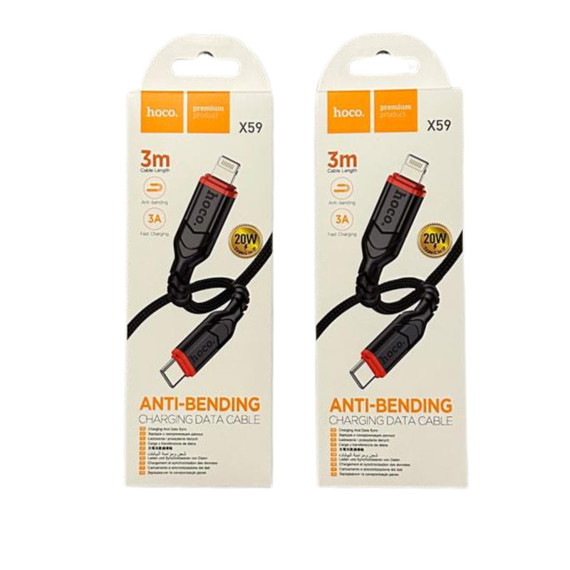 HOCO 3M USB-C to L Fast Charging Data Cable for iPhone 17