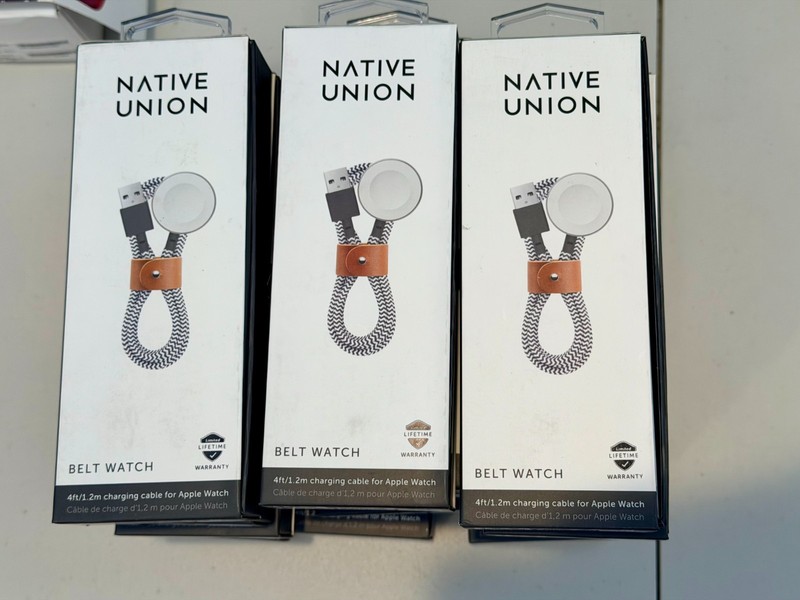 LOT of 10 - Native Union 4ft MFi USB-A Belt Apple Watch Charging Cables - NEW gallery