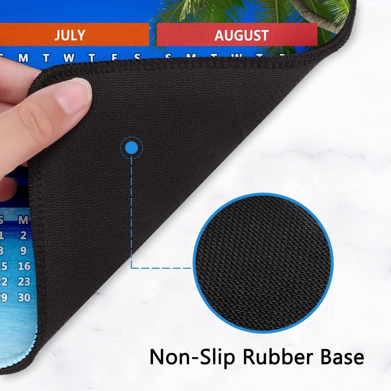 2026 Calendar Mouse Pad with Stitched Edges, Gaming Rectangle Mousepad for Co... gallery