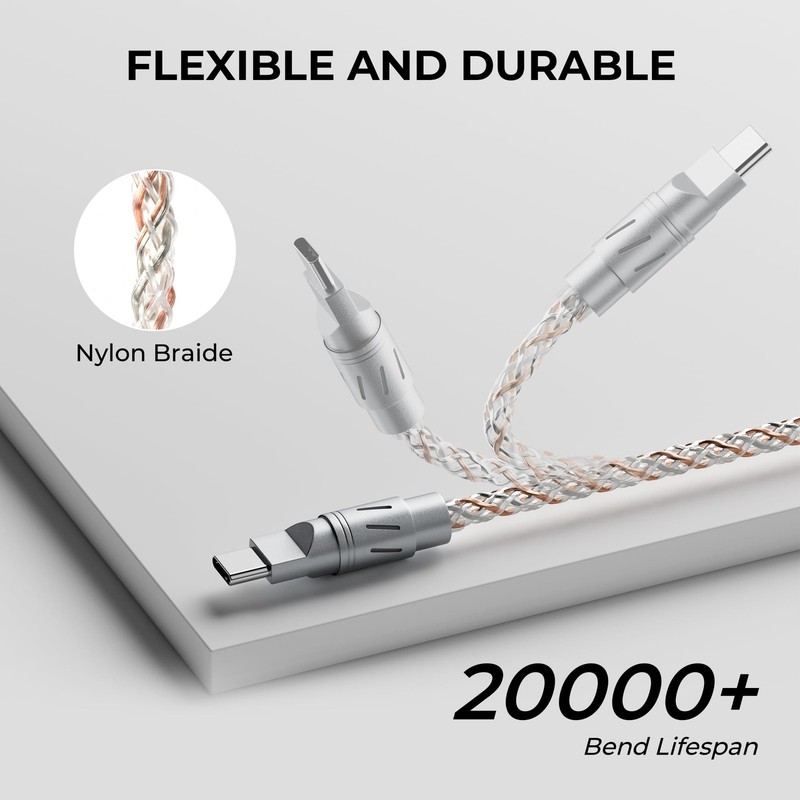 XVX Keyboard Cable, 2-in-1 USB C to USB A Cable for Mechanical Gaming Keyboar... gallery