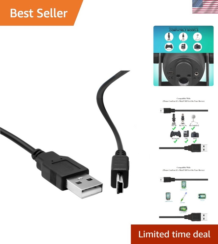 6.6FT USB Mini Cable for OneTouch Verio IQ & Multiple Devices - Fast Charging