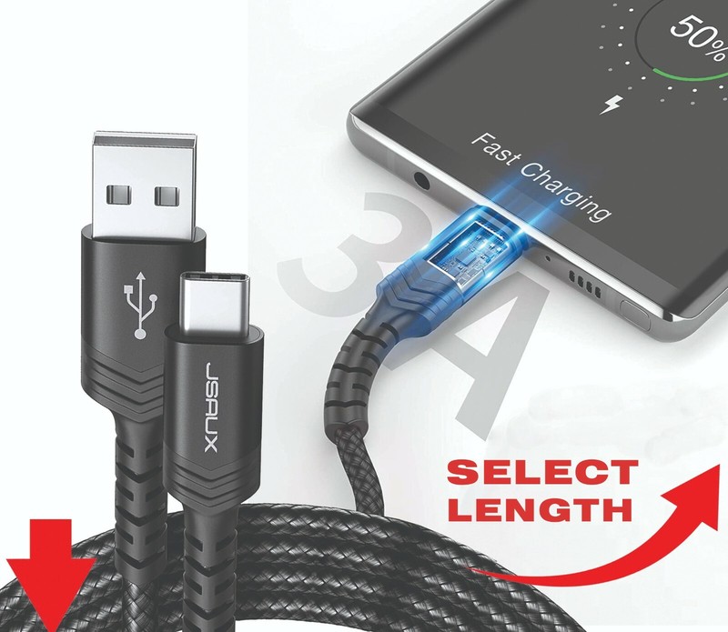 Flexible Data Fast Charging Cord Sync Charger Long Cable for Xiaomi Phones RED gallery