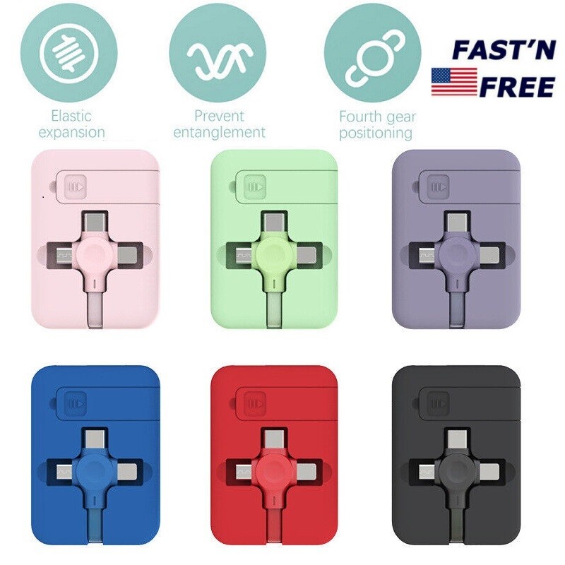 3 in 1 USB Micro Type C Fast Charging Cable Cell Phone Tablet Tab Cord Charger