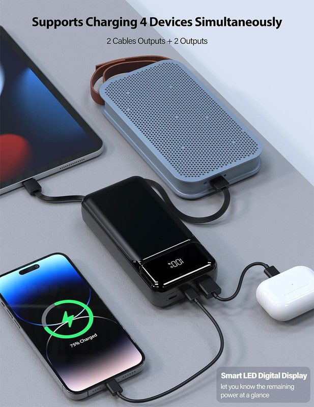For Galaxy A52/A53/A54/A55/A56 - 10000mAh Power Bank 22.5W PD Fast Charge gallery