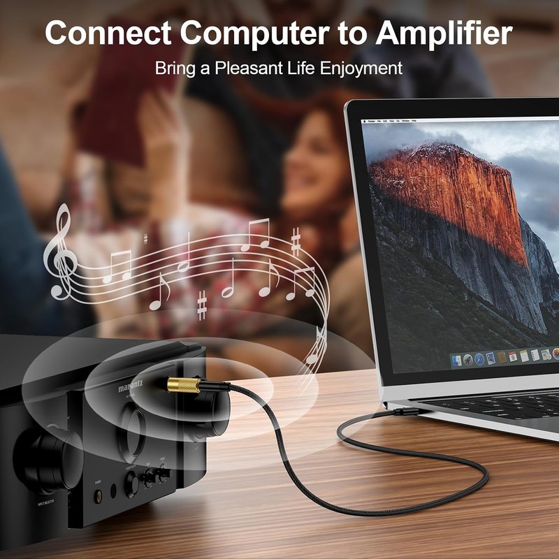 6.35mm Male to 3.5mm Female Audio Adapter Thick 1/4 to 1/8 Inch Jack Adapter gallery