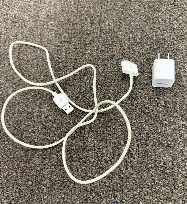 Genuine OEM Apple 5W and 30-Pin Cable to USB-A Cable ~ 1 Meter ~ Untested SKU:N