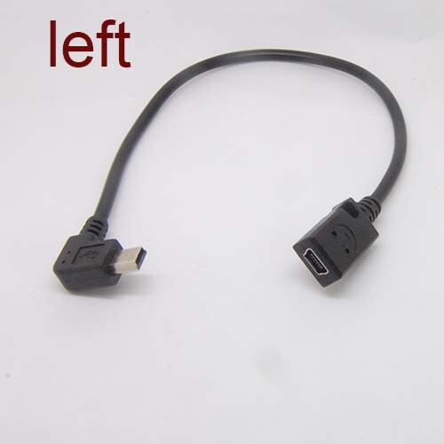 90 Degree left angle mini USB Female to Mini B 5 Pin Male cable Adapter 20pcs gallery