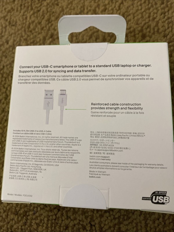 Belkin USB- to USB- A Cable for Apple Samsung Google LG 10 FT Free Shipping gallery