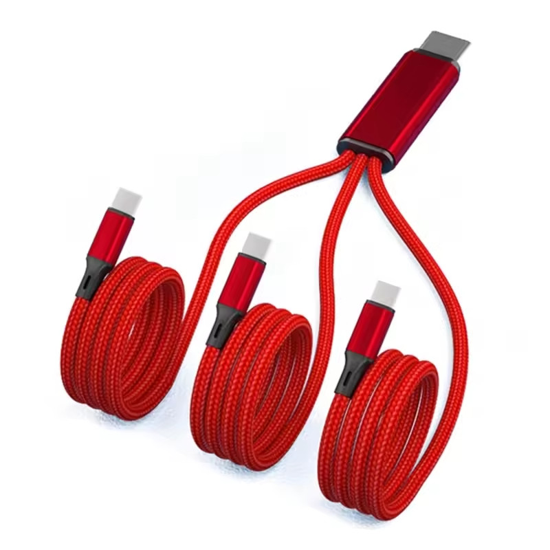 Multi USB C Cable 4FT, 3 in 1 Multiple Type C Charging,3A Splitter USB-C
